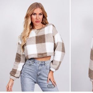 Cropped winter sweater